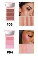 Resaltador de contorno de rubor 3 en 1, paleta de maquillaje, polvo de rubor facial Mineral mate para mejillas, iluminador brillante, bronceador - details 9