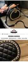 Bolso redondo pequeño con cadena de diamantes de imitación de marca Hong Kong2025Nueva bolsa de hombro de celebridades de Internet que combina con todo - details 2