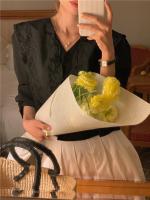Blusa de verano para mujer, camisa de primavera, blusa para mujer, Blusas largas de gasa, informales, elegantes, Vintage, de manga larga, holgada de gran tamaño, blanca - details 44