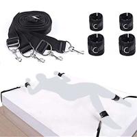 Juego de Lazos de BDSM Leten Collar de Pulsera de Cadena Trasera Ajustable con Blindfold y Manos Atadas - details 26