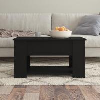 Mesa de centro, mesa auxiliar, consola lateral, salón, sofá, sala de estar, cafetería, muebles, mobiliario, madera contrachapada blanca, 79x49x41 cm - details 18