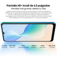 Teléfono Móvil Blackview OSCAL C30 Pro Helio G35 4G Android 12 con Pantalla de 6.51" 7GB+64GB Batería de 5080mAh Cámara de 12MP+8MP Identificación por Cara/Dual SIM - details 3