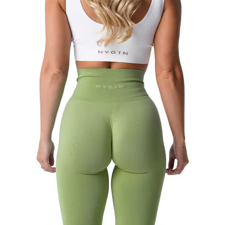 Pantalones cortos deportivos de ocio transpirables elásticos Fiess de Lycra sin costuras para mujer - 1