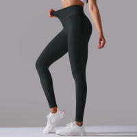 Hamidou-Pantalones deportivos sin costuras para mujer, mallas de Yoga de cintura alta, ropa de gimnasio, entrenamiento de glúteos de burbujas, pantalones para correr, Leggings de gimnasio con levantamiento de caderas - details 15