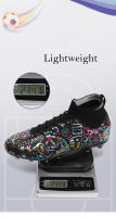 Zapatos de fútbol de marca para hombre, botas de fútbol de tobillo alto para niño, zapatillas de deporte de entrenamiento de hierba antideslizantes para exteriores, tacos, zapatillas de fútbol TF/FG - details 10