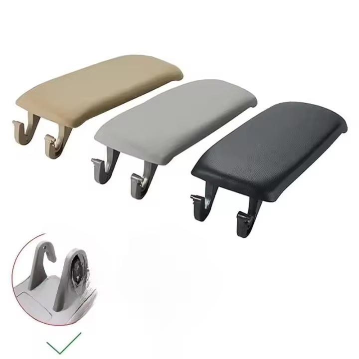 Apoyabrazos de Consola Central para Audi A6 C5 1998-2005 Cubierta de Bloqueo de Cuero Negro/Gris/Marrón Piezas de Automóviles - 1