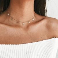 Collar con Colgante de Estrella Dorada Joyería Simple para Mujer Regalo de Joyería de Pentagrama - details 0