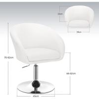 Cromado, Cuero Sintético Taburete bajo Sillas Bar Taburete Peluquería Silla de Escritorio - details 4