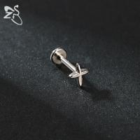 ZS 1 pieza 16G Piercing de labio Labret de acero inoxidable para mujeres y niñas, colorido, con forma de luna y mariposa, para cartílago, tragus y hélice, 8MM - details 14