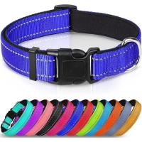 Collar reflectante para perros medianos y grandes, acolchado de neopreno suave, nailon transpirable, ajustable, 25 a 60 centímetros - details 8