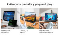 Monitor Portátil UPERFECT 15.6" 1080P FHD IPS Pantalla Táctil Resolución 1920*1080P - details 10