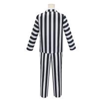 Disfraz de la película escarabajo para hombre, traje a rayas blancas y negras, 4 piezas - details 11