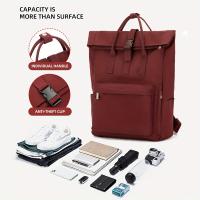 Nueva mochila de gran capacidad con borde enrollado, adecuada para portátiles de 15,6 pulgadas, ideal para estudiantes de todos los géneros. - details 4