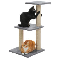 PAWZ Road Árbol para gatos pequeño con postes para rascar de Sisal y plataformas, torre para gatos para interior, rascador para gatos, accesorios para gatos, juguetes para gatos - details 11