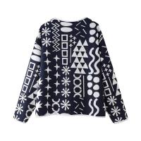BUNO-Chaqueta de algodón reversible con estampado geométrico para mujer, chaqueta holgada de estilo callejero, informal, de un solo pecho, novedad de verano, 2025 - details 5