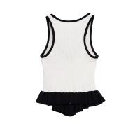 PB&ZA2025 diseño de contraste de color, top sin mangas con cuello en V, chaleco informal para diario, combina con todo, novedad de verano, ropa de mujer - details 2