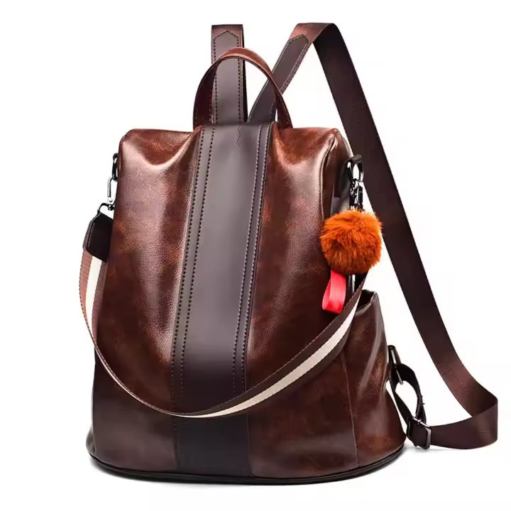 Mochila Mujer Polipiel Impermeable Multifuncional Romina Urbana - 1