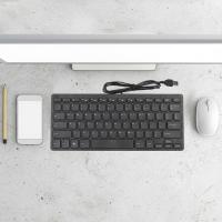 Teclado de cable ultrafino, silencioso, tamaño pequeño, 78 teclas, Mini teclado Multimedia Usb para ordenador portátil y Pc - details 0