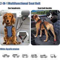 Cinturón de Seguridad 2 en 1 para Coche Reflector Ajustable Adecuado para Perros Grandes, Medianos y Pequeños Clip de Seguridad Correa de Sujeción - details 2
