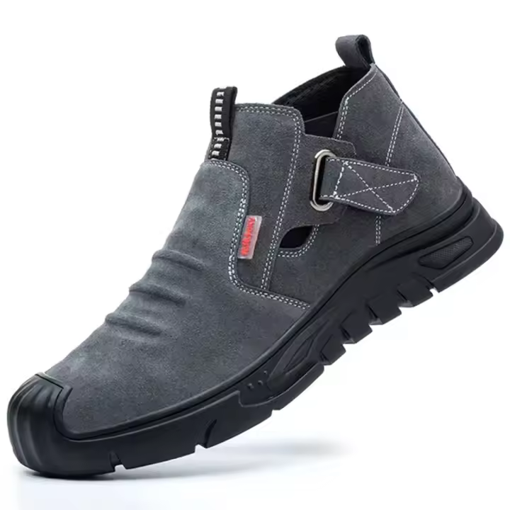 Zapatos de trabajo con punta de acero para hombres, botas protectoras antideslizantes, aislamiento de alta calidad, 6kV - 1