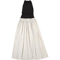 BUNO-Vestido de retazos con contraste de gato extraño para mujer, vestido Halter con espalda descubierta, sin mangas, dobladillo plisado, tendencia de vacaciones, informal, elástico, básico, ceñido largo - details 17