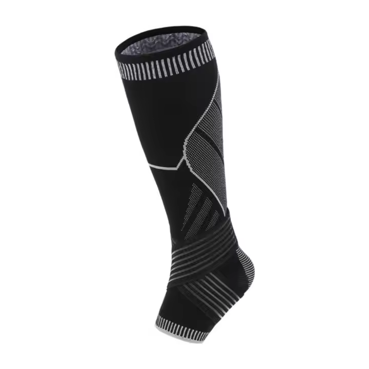 Calcetines tobilleros antideslizantes para pantorrilla, protección de manga de compresión, soporte elástico para pantorrilla, transpiración transpirable, baloncesto - 1