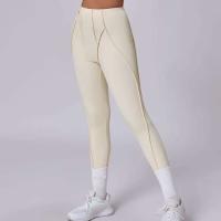 Body de yoga sin costuras para mujer, cintura alta deportiva para mujer, color melocotón, pantalones de entrenamiento para correr, entrenamiento, gimnasio - details 4