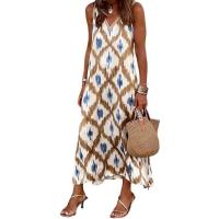 Vestido de verano con cuello en v para mujer, vestidos estampados a la moda - details 5