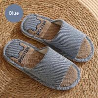 Zapatillas de lino transpirables para hombre y mujer, chanclas antideslizantes para interiores y el hogar, zapatos planos cómodos para la playa - details 14