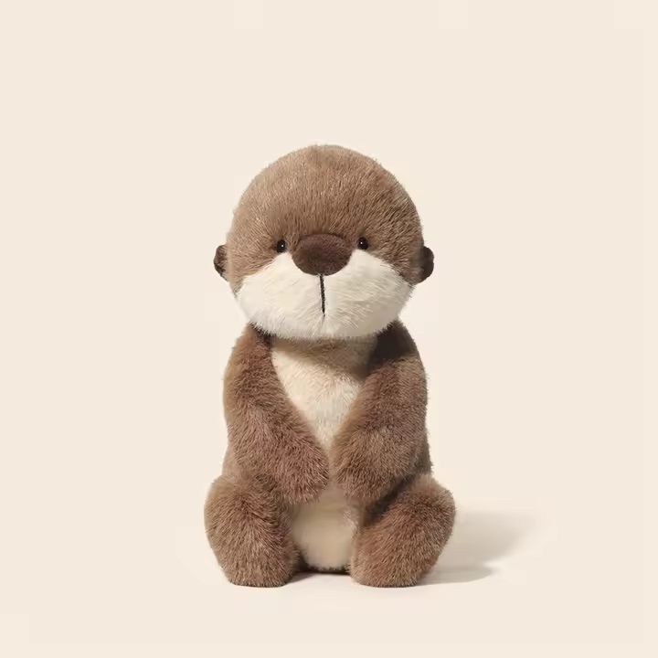 Juguete de peluche de castor suave, poliéster marrón oscuro, regalo perfecto para amigos, Navidad, Halloween, decoración de habitación, 1 ud. - 1