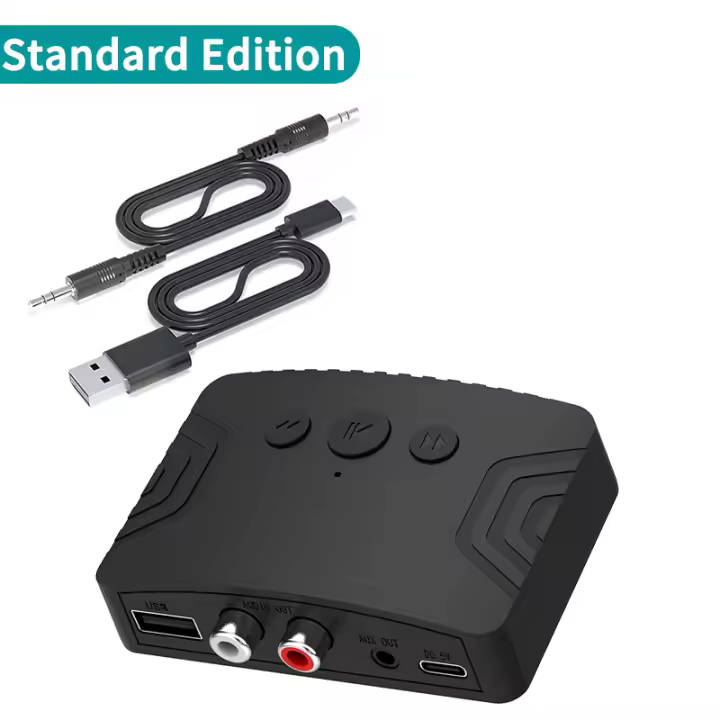 VAORLO-receptor de Audio con Bluetooth 5,3, adaptador inalámbrico de música estéreo HIFI, compatible con u-disk Play, 3,5mm, AUX, RCA, USB, Kit de altavoz para coche - 1