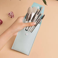 8 Uds mini maquillaje pincel set morandi portátil estilo suave cabello belleza para principiantes juego de herramientas - details 9