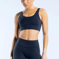 Nuevo sujetador deportivo minimalista de spandex con costura nueva, adecuado para el fitness femenino, estiramiento, ropa de yoga transpirable. ﻿ - details 5
