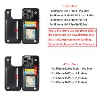 Para iPhone 16 15 14 Plus 13 12 Mini 11 Pro Max Funda de cuero PU Soporte para tarjetas, doble cierre magnético y Shockpro duradero - details 4