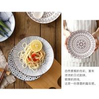 Plato Nórdico Moderno y Creativo de Cerámica Bajo Revestimiento 8 pulgadas de Estilo Occidental para Comidas y Snacks Viste tu Cocina y Comedor - details 10