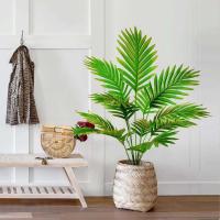 Árbol artificial de 68-125 cm (41,33 pulgadas), planta falsa tropical, ramas de hojas de palma de plástico verde, adecuado para el jardín del hogar - details 8