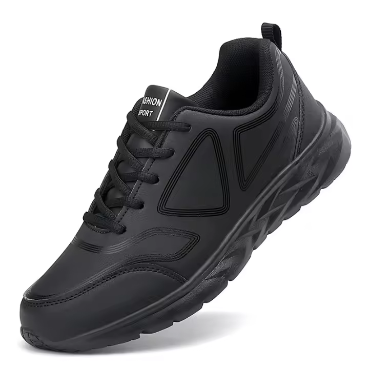 Zapatillas de correr de marca para hombre, zapatos de tenis ligeros, zapatos deportivos de cuero Pu impermeables para exteriores, entrenadores masculinos, zapatos atléticos - 1