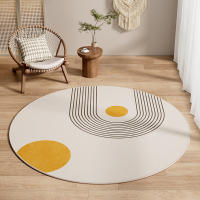 Simple hogar sala de estar alfombra redonda cristal terciopelo mesa de café alfombra de piso dormitorio mesita de noche manta guardarropa mecedora cojín de pie - details 1