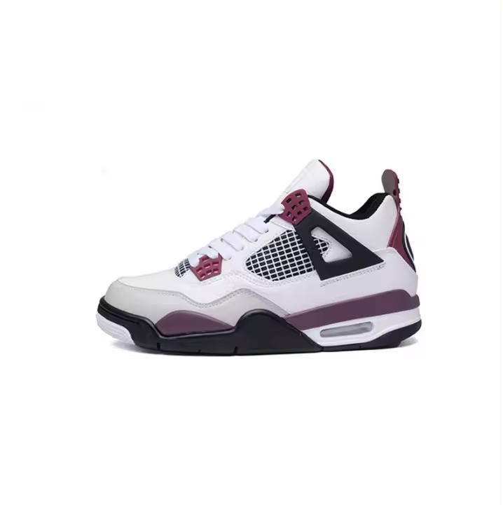 AJ4 caliente lava blanco cemento amarillo eléctrico madre zapatos de baloncesto zapatos de mujer garantía de calidad un año - 1