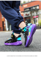 Nuevos zapatos ligeros de baloncesto para niños, zapatos deportivos con hebilla giratoria para niños, zapatillas deportivas transpirables para correr, zapatos de tenis para niños al aire libre - details 11