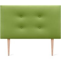 Cabecero de Polipiel o Tela Pro con 2 hileras de Botones y Patas Cabezal tapizado Cama Lujo (150x105cm con Patas (Camas 150/160), Tela Beige) - details 6