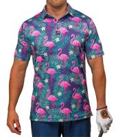 Camisetas de golf de manga corta con estampado 3D de Flamenco para hombre y mujer, polo callejero de moda, Hawaii Beach, camisetas nuevas - details 10