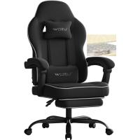 Silla de Oficina de Metal con Respaldar y Soporte Lumbar Asiento Amplio y Lleno de Cojín, Diseño de Malla Gris, GS11gr - details 26