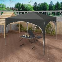 Gazebo-tienda de campaña para fiestas, Gazebo impermeable, protección solar, tela Oxford y marco de Metal, 3x3m, color gris - details 1