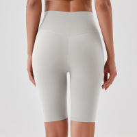 Pantalones cortos de yoga para mujer, leggings deportivos transpirables, cintura alta, para entrenamiento y gimnasio - details 21