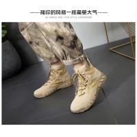 Zapatos de senderismo al aire libre para hombres y mujeres de piel de vaca, zapatos de viaje antideslizantes e impermeables, botas de desierto y zapatos de trabajo - details 16
