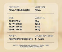 Mantel de mesa PEVA impermeable, Mantel Rectangular, paño de aceite para cena, Mantel con patrón Floral, tapete para mesa de centro - details 9