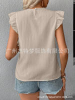 Blusa de manga corta de ganchillo para mujer 2025 Ence Bohemia Transparente Moda Primavera-Verano - details 24