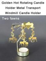 Velas Giratatorias de Metal en Formas de Copo de Nieve y Ángel Portavelas para Té Romántico, Boda, Decoración del Hogar en Navidad - details 41