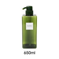 Botellas de Plástico Vacías para Bomba Transparentes Cuadradas Recargables con Líquido para Loción 250ml/450ml/650ml - details 0